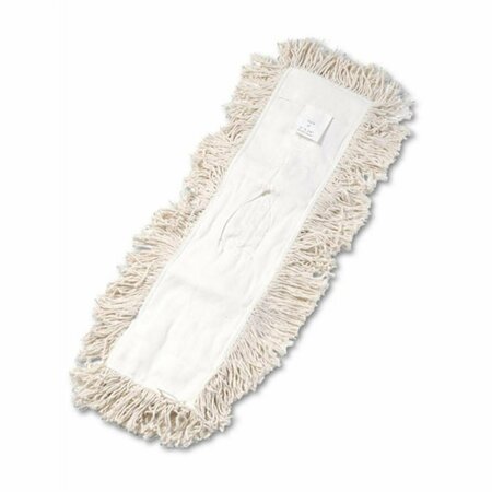 PINPOINT 24 W x 5 D in. Industrial Dust Mop Head - Hygrade Cotton - White PI3200842